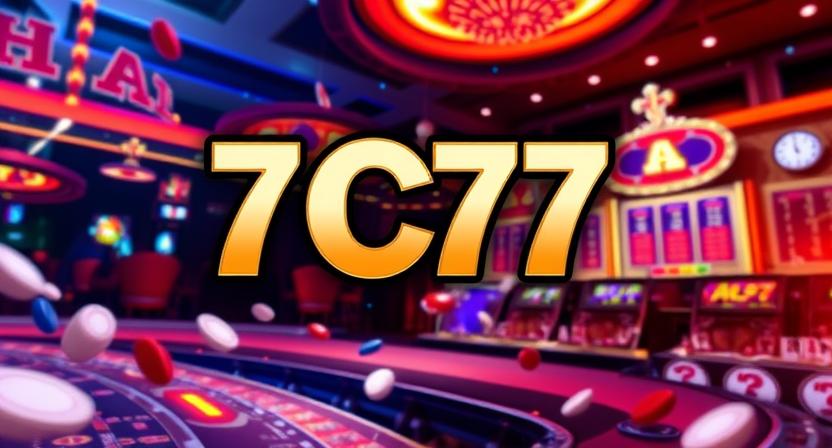Immersive lounge-style interface of 7C77 casino
